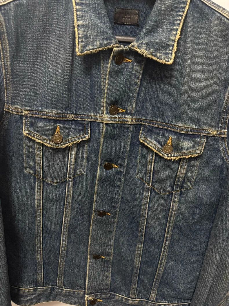 Saint Laurent Paris Saint Laurent Paris 16 SS navy wash basic denim jacket Next Size US L / EU 52-54 / 3 - 3 Thumbnail