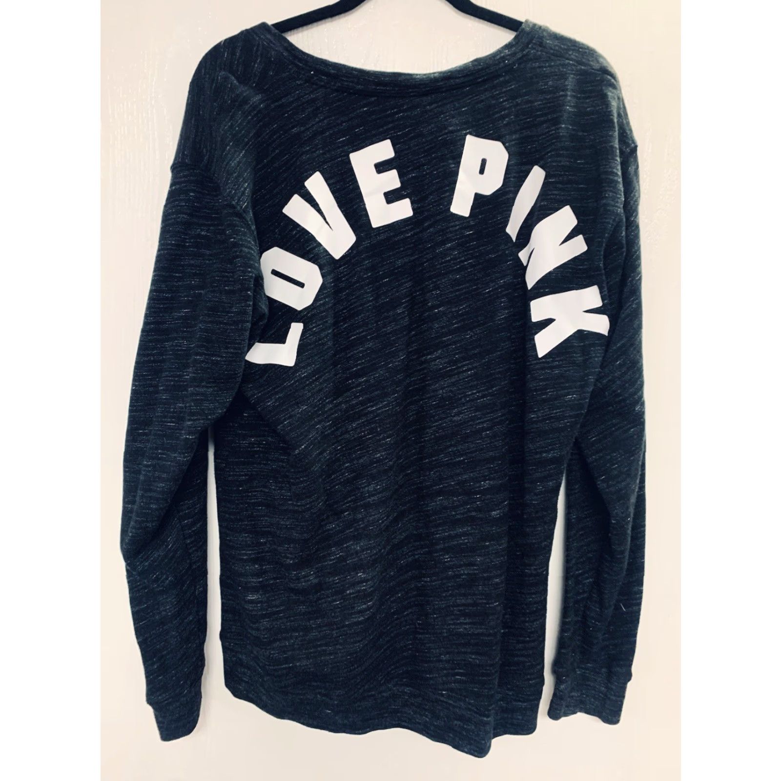 Pinko PINK Sweatshirt Women's M Black Pullover Criss Cross Drawstring Tie Grommet Logo Love Pink Size M / US 6-8 / IT 42-44 - 5 Thumbnail