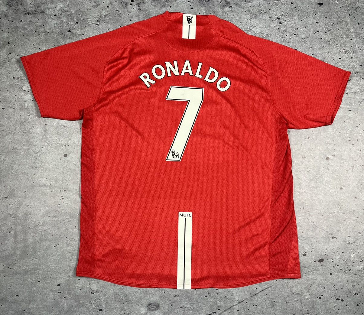 image of Manchester United Ronaldo Nike 2007-2008 Footbal Jersey in Red, Men's (Size 2XL)