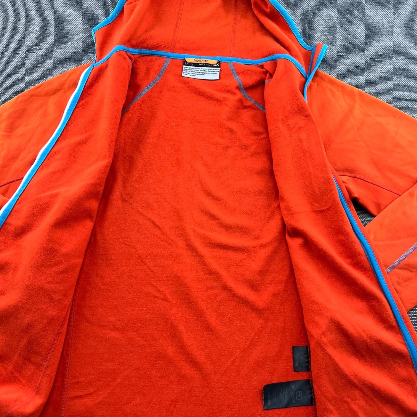 ORTOVOX Ortovox Jacket Mens Large Merino Inside Full Zip Hooded Softshell Orange Track Jacket Mens L Orange Merino Inside Full Zip Hooded Softshell Size US L / EU 52-54 / 3 - 5 Thumbnail