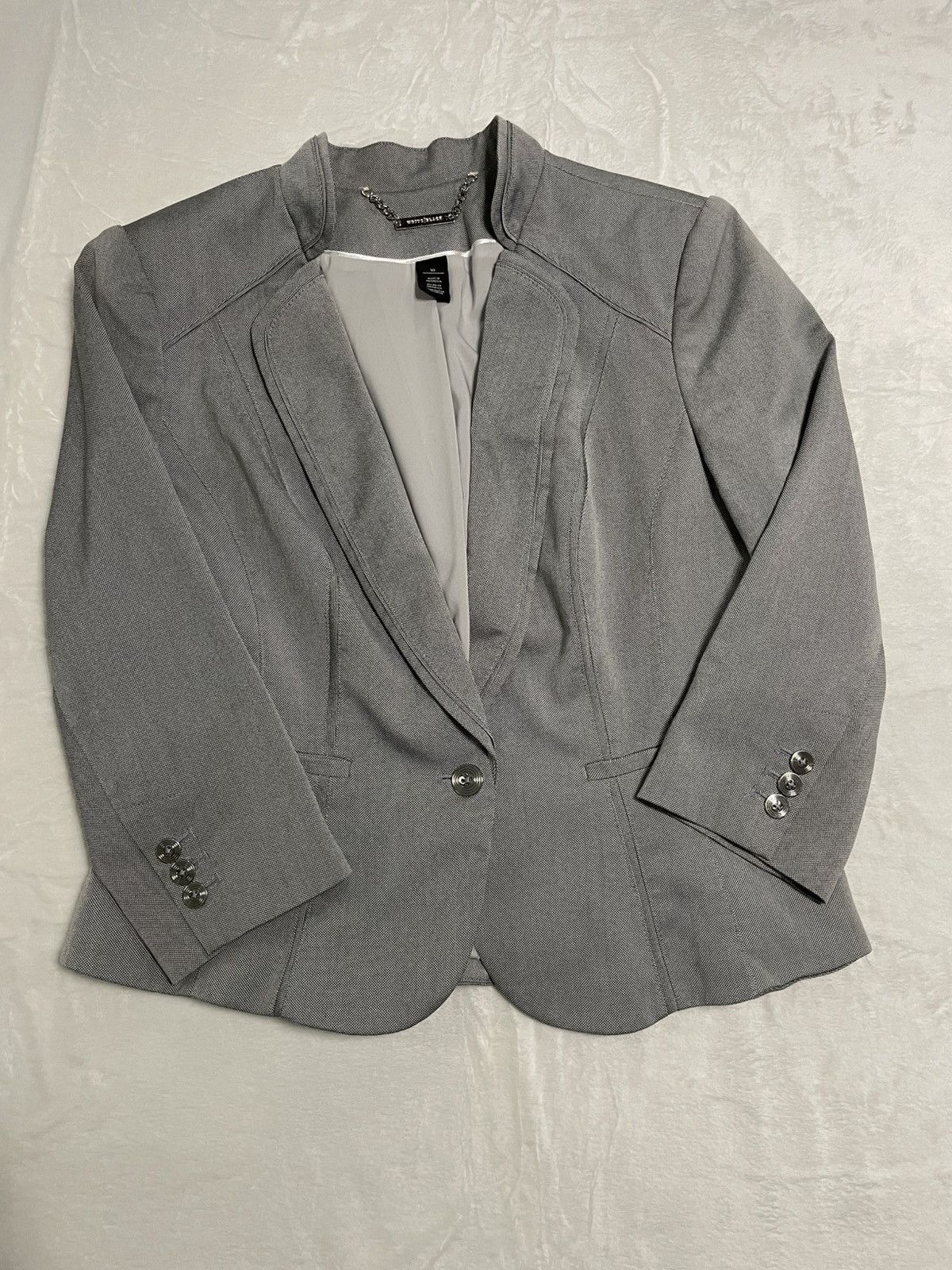 White House Black Market White House Black Market 3/4 Sleeve Blazer Size L / US 10 / IT 46 - 5 Thumbnail