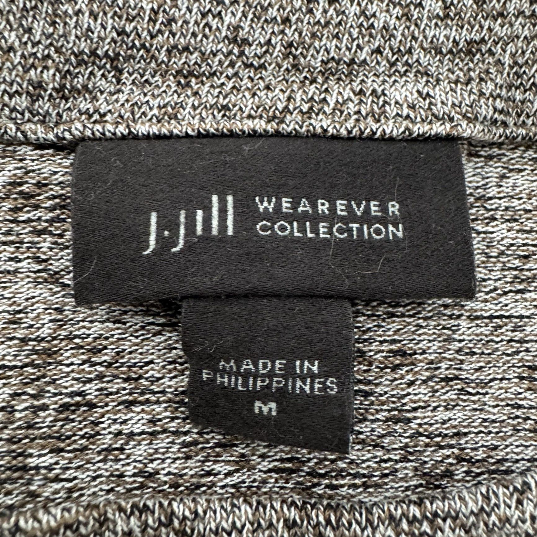 J. Jill J. Jill Wearever Collection Blouse M Regular Women Short Sleeve Pullover Gray Knit Office Casual Chic Basic Classic Size M / US 6-8 / IT 42-44 - 5 Thumbnail