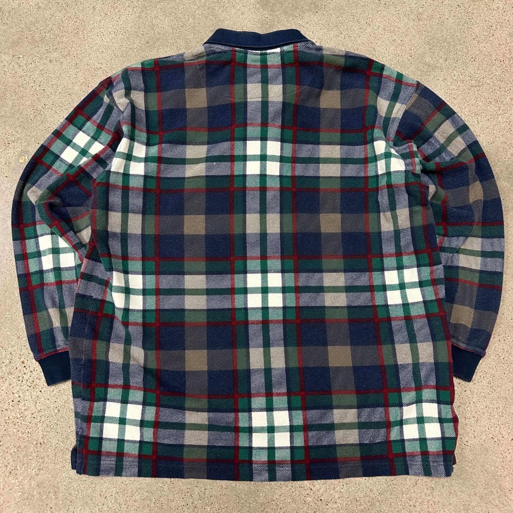 Vintage Vintage 90s Natural Issue Plaid Longsleeve Collared Shirt Size US M / EU 48-50 / 2 - 3 Thumbnail