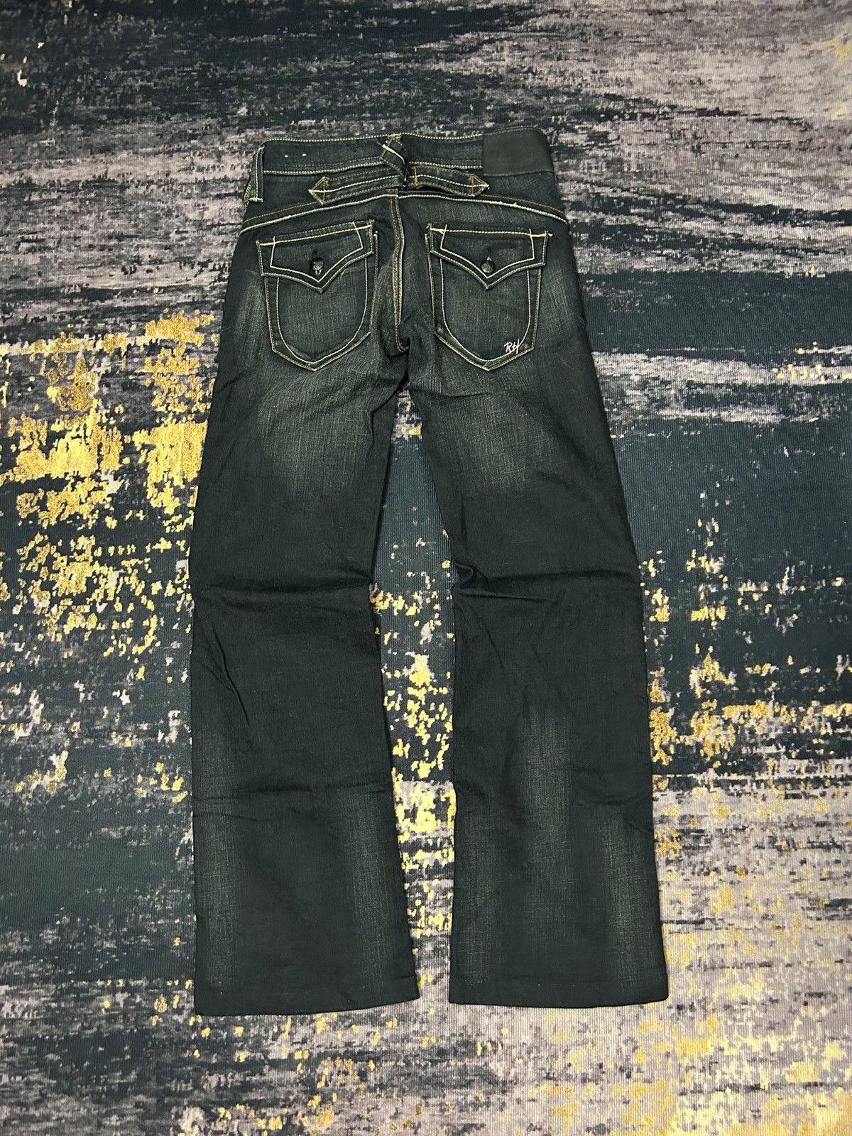 Japanese Brand japanese Rush Hour Wash Flare Jeans Size US 29 - 1 Thumbnail