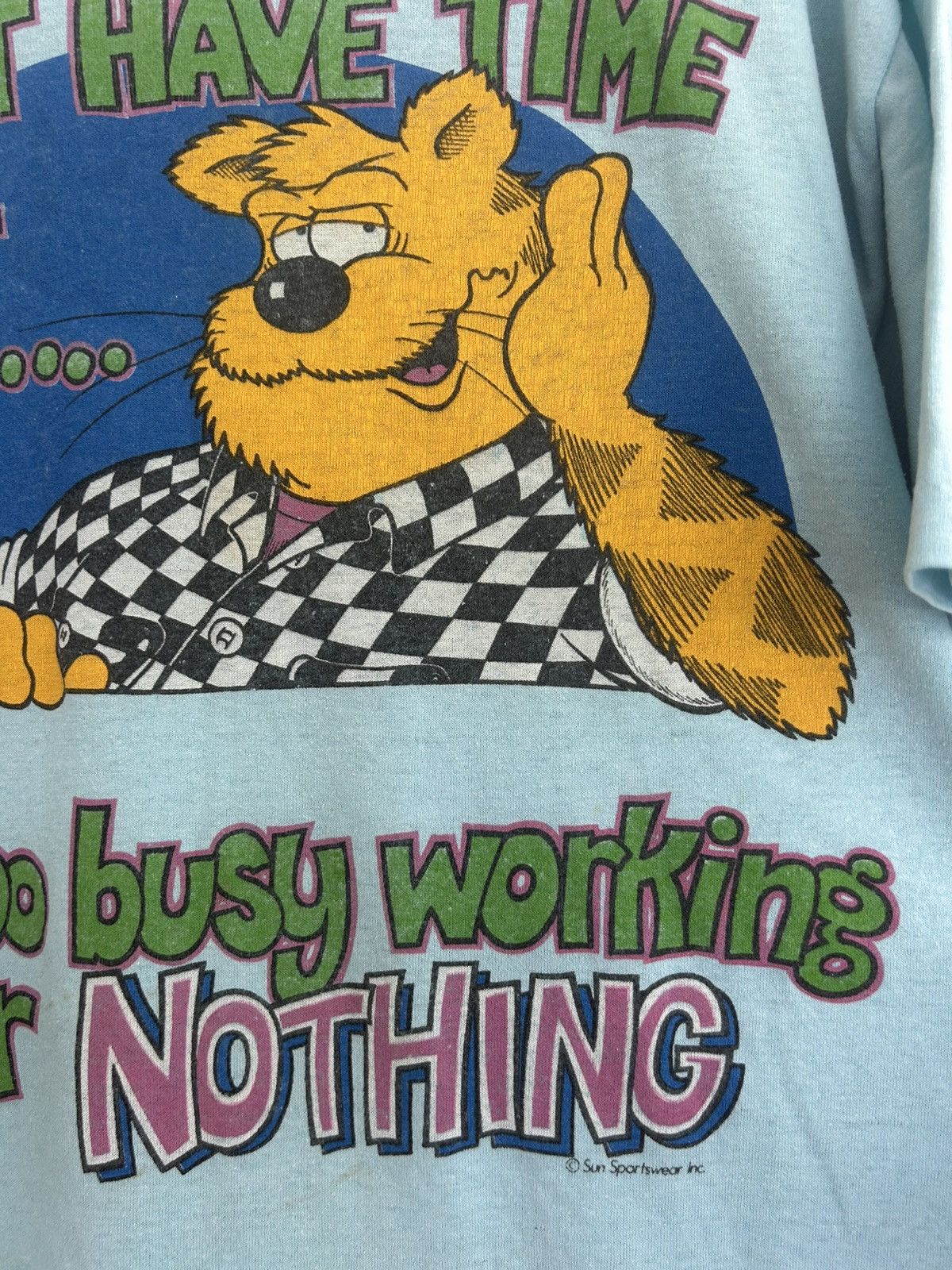 Vintage Vintage ‘Im Too Busy Working For Nothing’ Sun Sportswear Tee Size US L / EU 52-54 / 3 - 3 Thumbnail