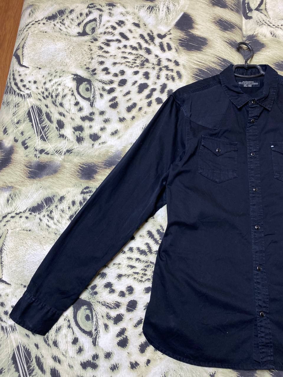 Allsaints × Vintage Allsaints Monte Shirt Denim Overshot Long Sleeve Buttons Size US L / EU 52-54 / 3 - 7 Thumbnail