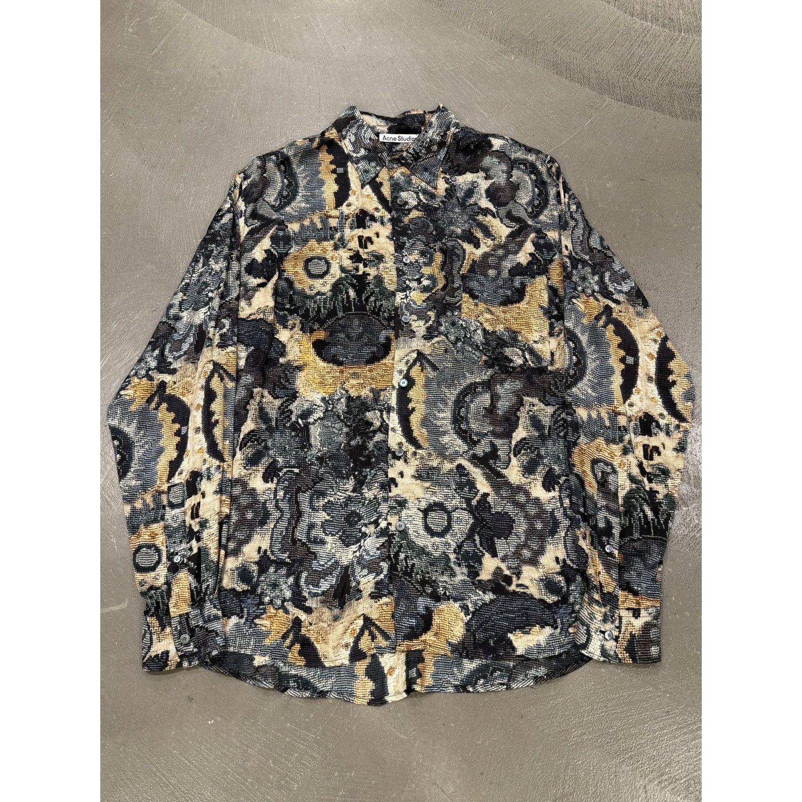 Acne Studios Acne Studios Sandrok cross stitch flower shirt Size XL / US 12-14 / IT 48-50 - 1 Thumbnail