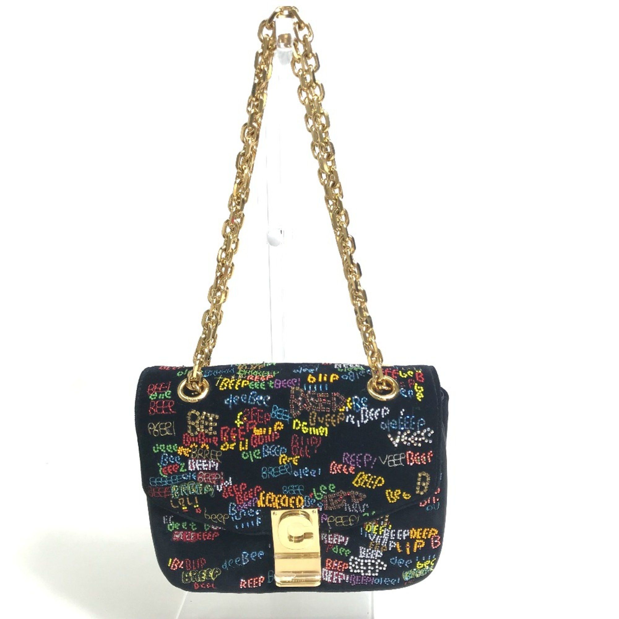 Celine CELINE Small C Bag Chain Shoulder Bag Black x Multicolore Size ONE SIZE - 1 Thumbnail