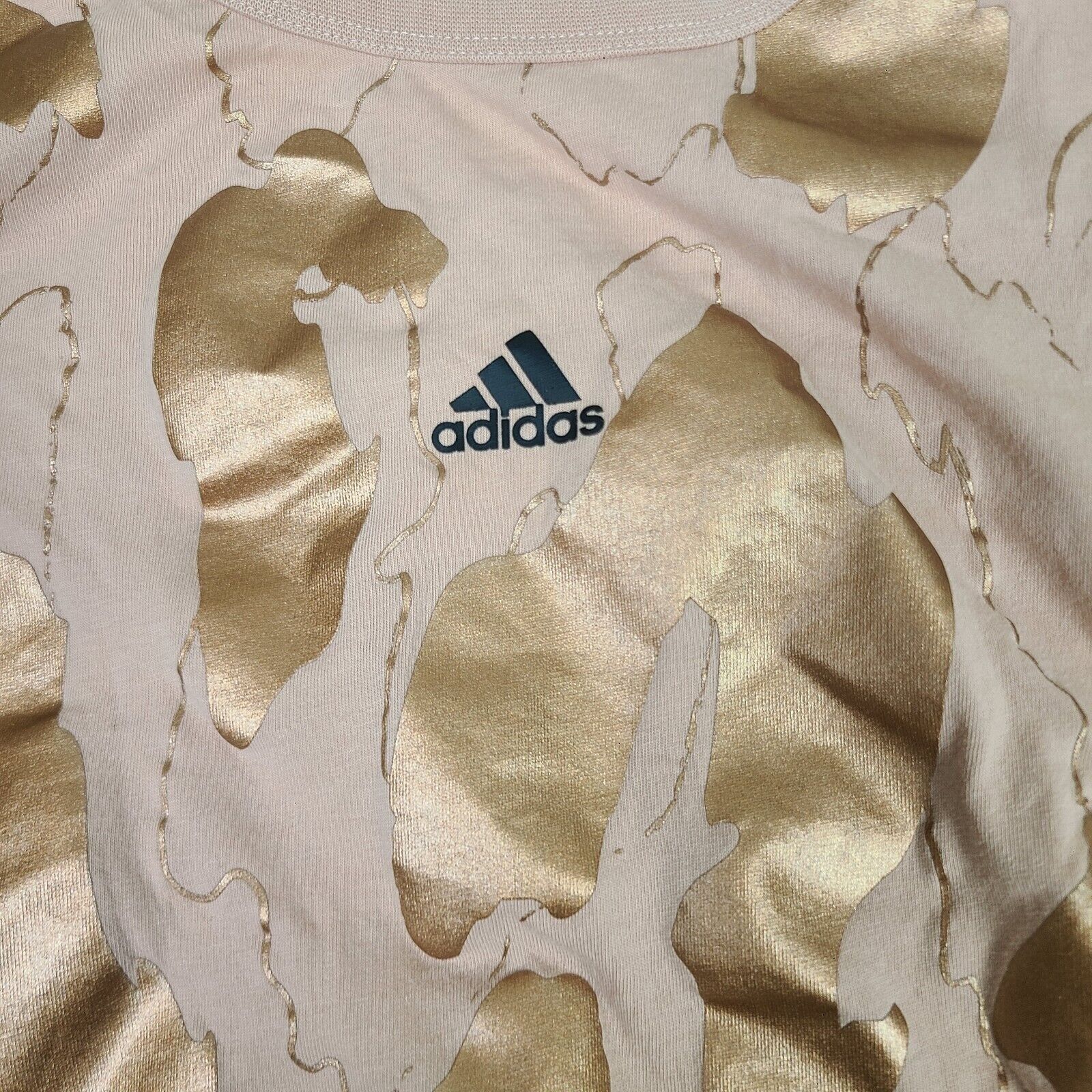 Adidas Adidas Shirt Women's Sage & Rose Gold Shirt Sleeve Active Sh Size S / US 4 / IT 40 - 4 Thumbnail