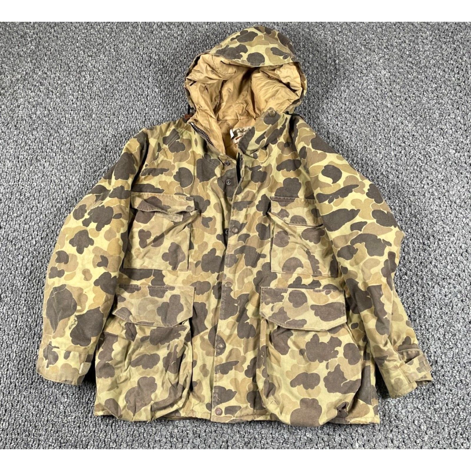 Vintage VINTAGE Cabela's Jacket Camouflage Bomber Hooded Mens Large 90s Frogskin Camouflage Insulated Goretex Size US L / EU 52-54 / 3 - 2 Thumbnail