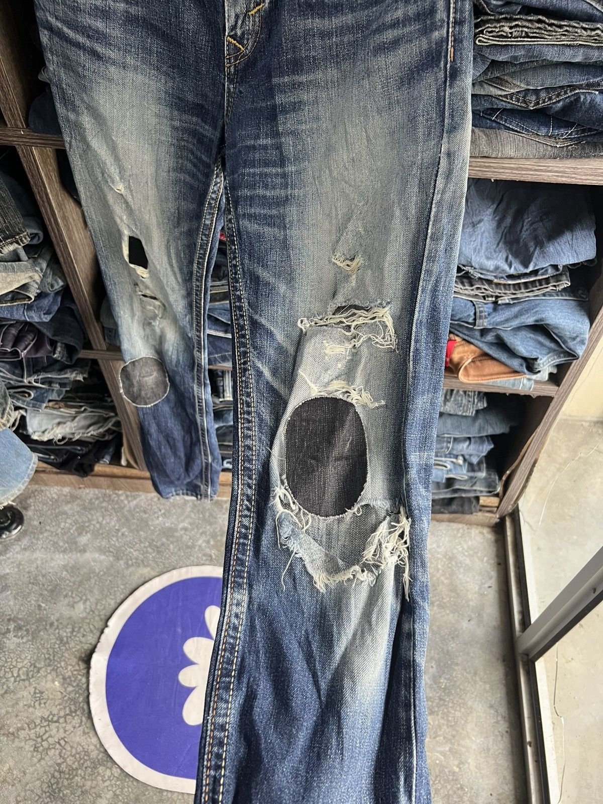Edwin 🔥Rare Edwin Exclusive Vintage Distressed Denim Size US 29 - 8 Thumbnail