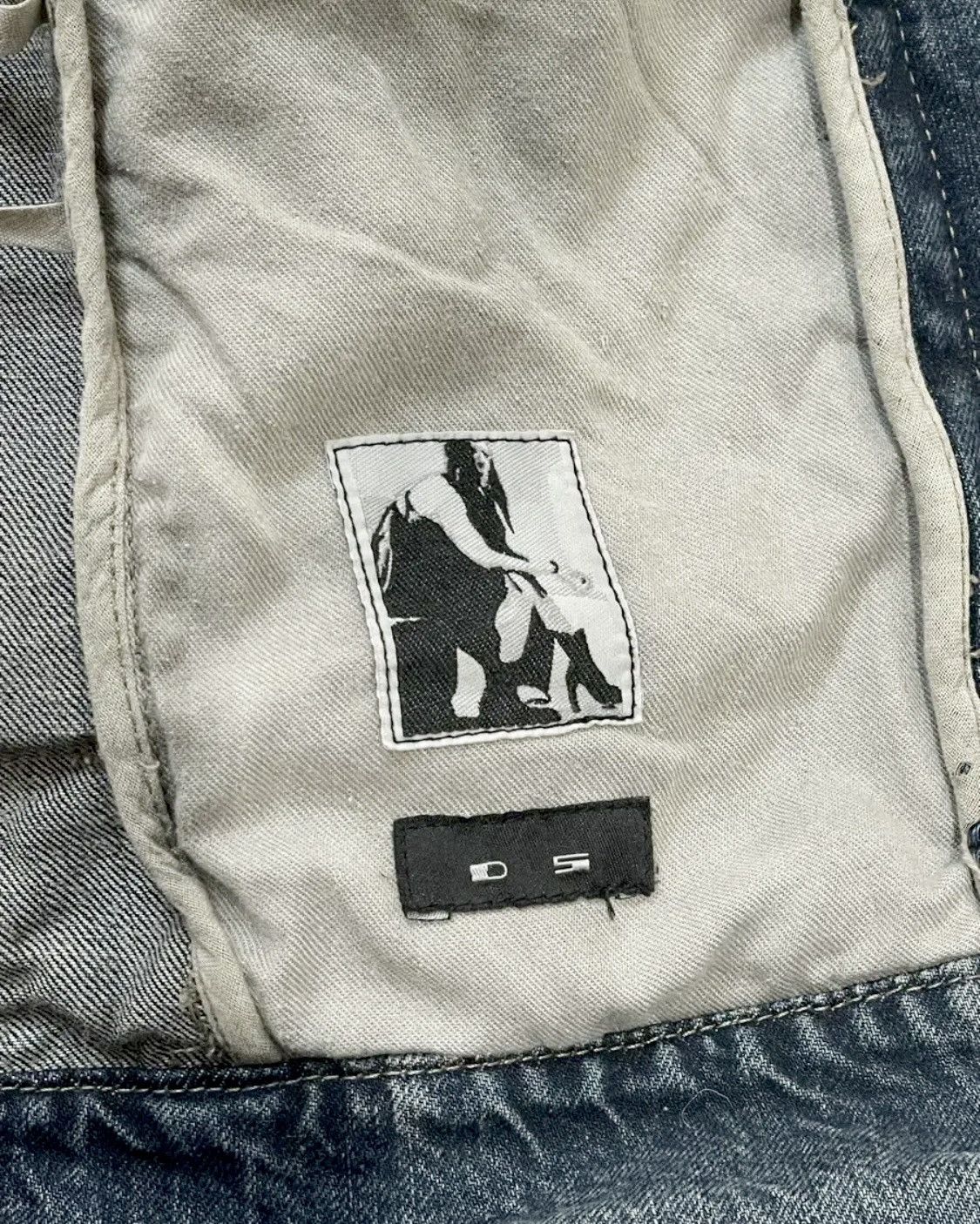 Rick Owens Drkshdw Rick Owens DRKSHDW SS14 Leather Denim Jacket Size US L / EU 52-54 / 3 - 4 Thumbnail