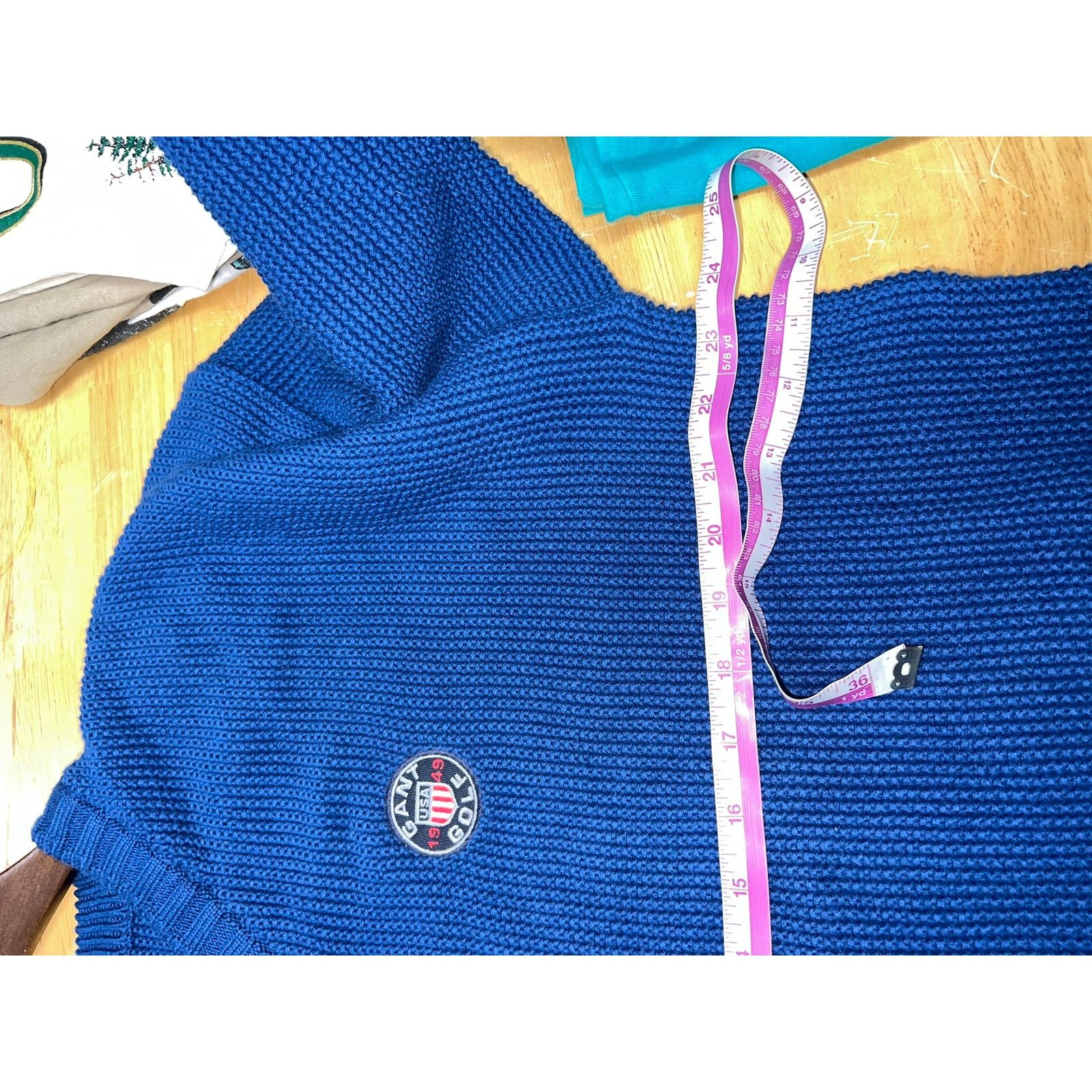 Gant Vintage Gant Golf Sweater Hand Framed Golfing Blue 90s Large Size US L / EU 52-54 / 3 - 7 Thumbnail