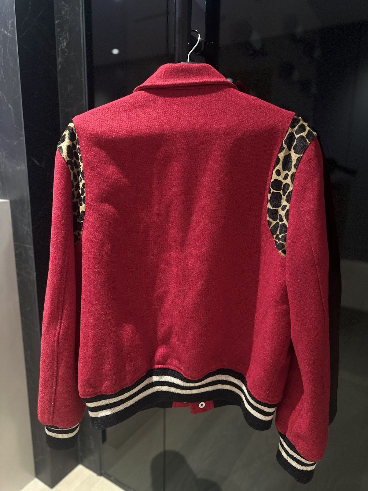Saint Laurent Paris Saint Laurent Paris FW14 Red Leopard Print Teddy Jacket Size US M / EU 48-50 / 2 - 2 Thumbnail