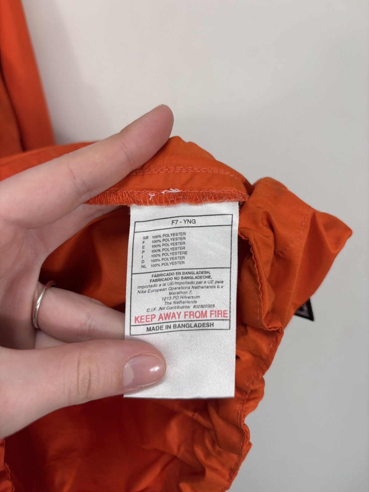 Nike Vintage 1990s Nike Y2K Orange Half Zip Windbreaker Jacket Size US M / EU 48-50 / 2 - 14 Thumbnail