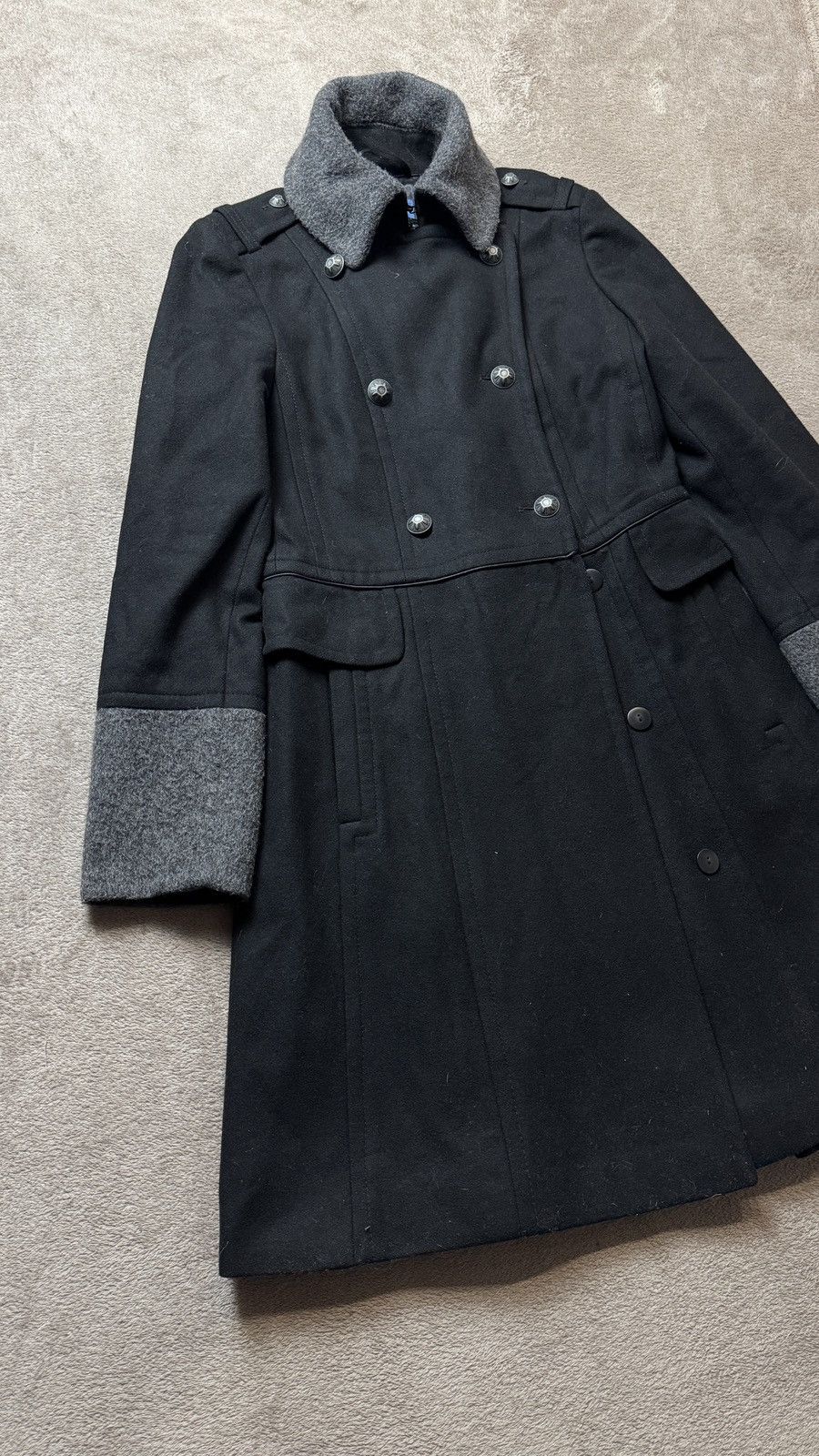 Japanese Brand 00s Napoleon Japan Balmain PPFM gucci Style Mohair Wool Coat Size S / US 4 / IT 40 - 3 Thumbnail