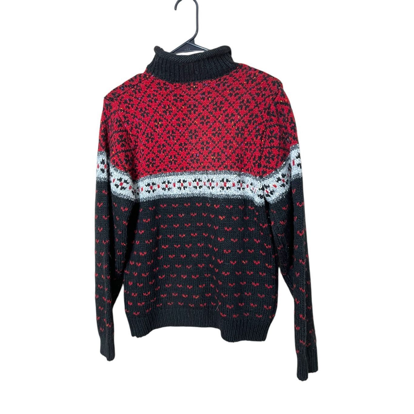 St. Johns Bay Vintage St John’s Bay Acrylic Wool Sweater Women's Red Black Size M / US 6-8 / IT 42-44 - 6 Thumbnail