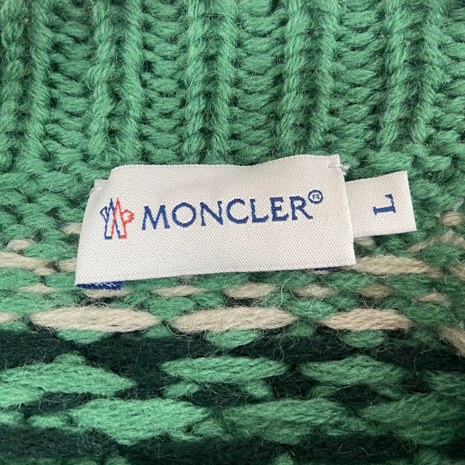 Moncler Moncler Green Knit Sweater L 6355 Size L / US 10 / IT 46 - 5 Thumbnail