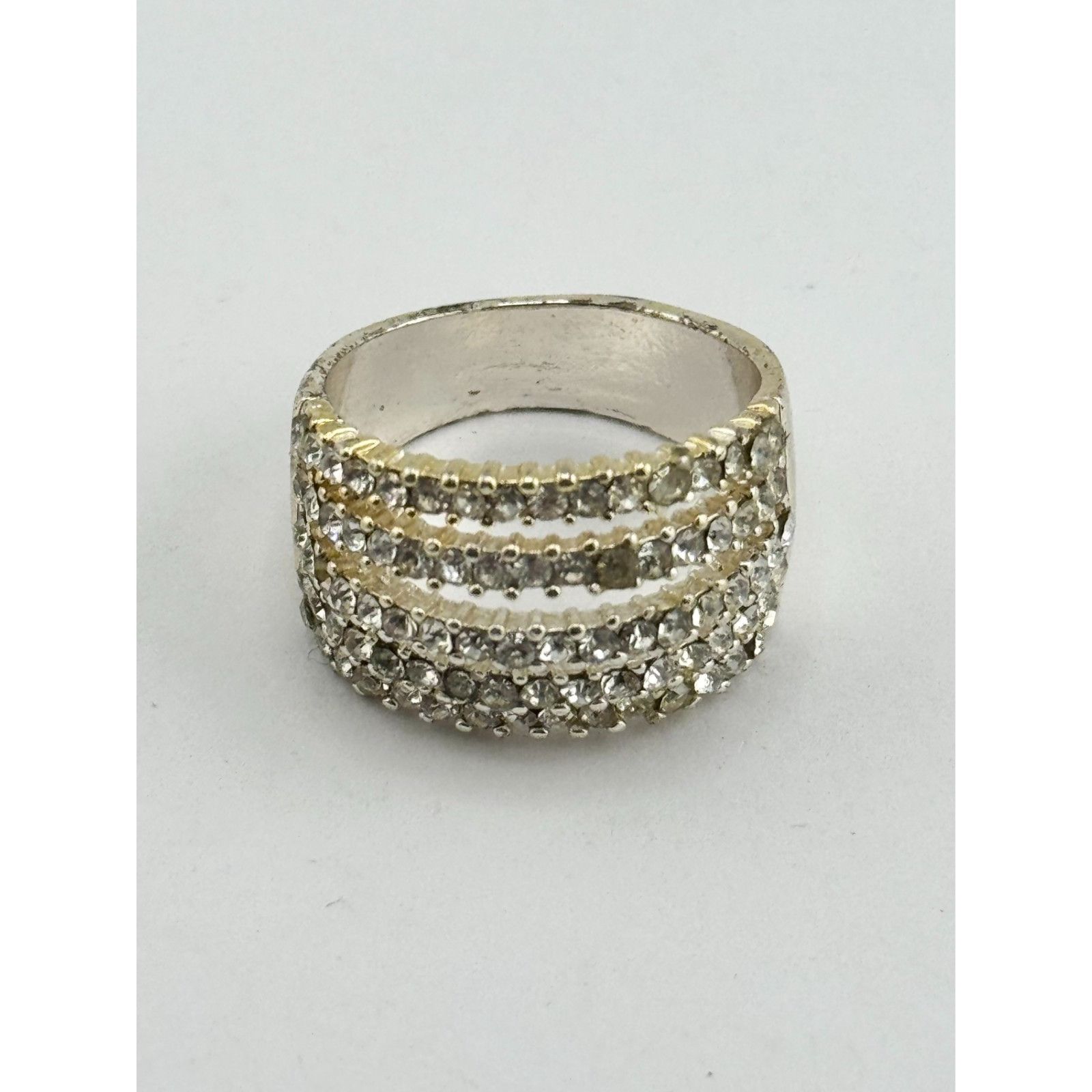 Vintage Vintage CZ stone band ring size 9 Size ONE SIZE - 6 Thumbnail