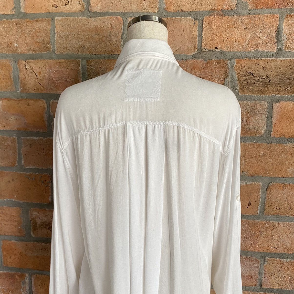 Designer × Japanese Brand G. O. A. White Classic Shirt with Roll-Up Sleeves Size M / US 6-8 / IT 42-44 - 20 Thumbnail