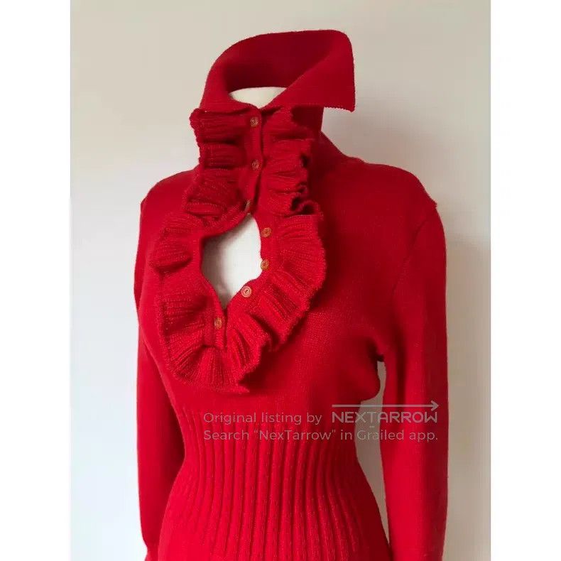 Vivienne Westwood Vivienne Westwood Gold Label Red Pure Wool Skirt Size L / US 10 / IT 46 - 5 Thumbnail