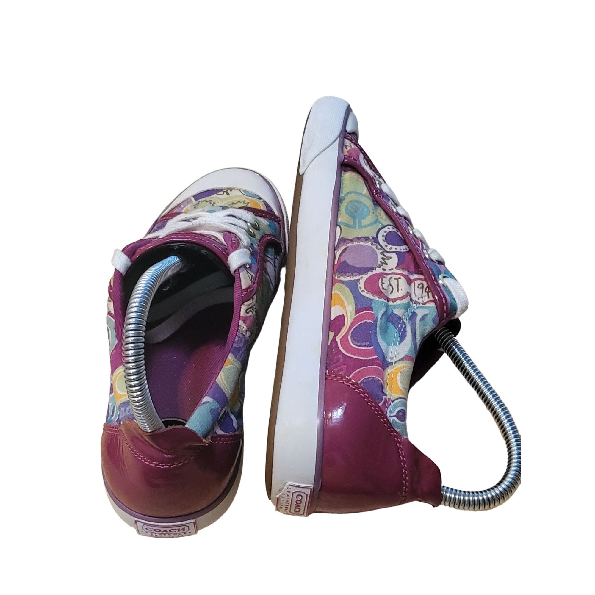 Coach Coach Poppy Barrett Sneakers Women Sz 7 B Multicolor Logo Pr Size US 7 / IT 37 - 6 Thumbnail