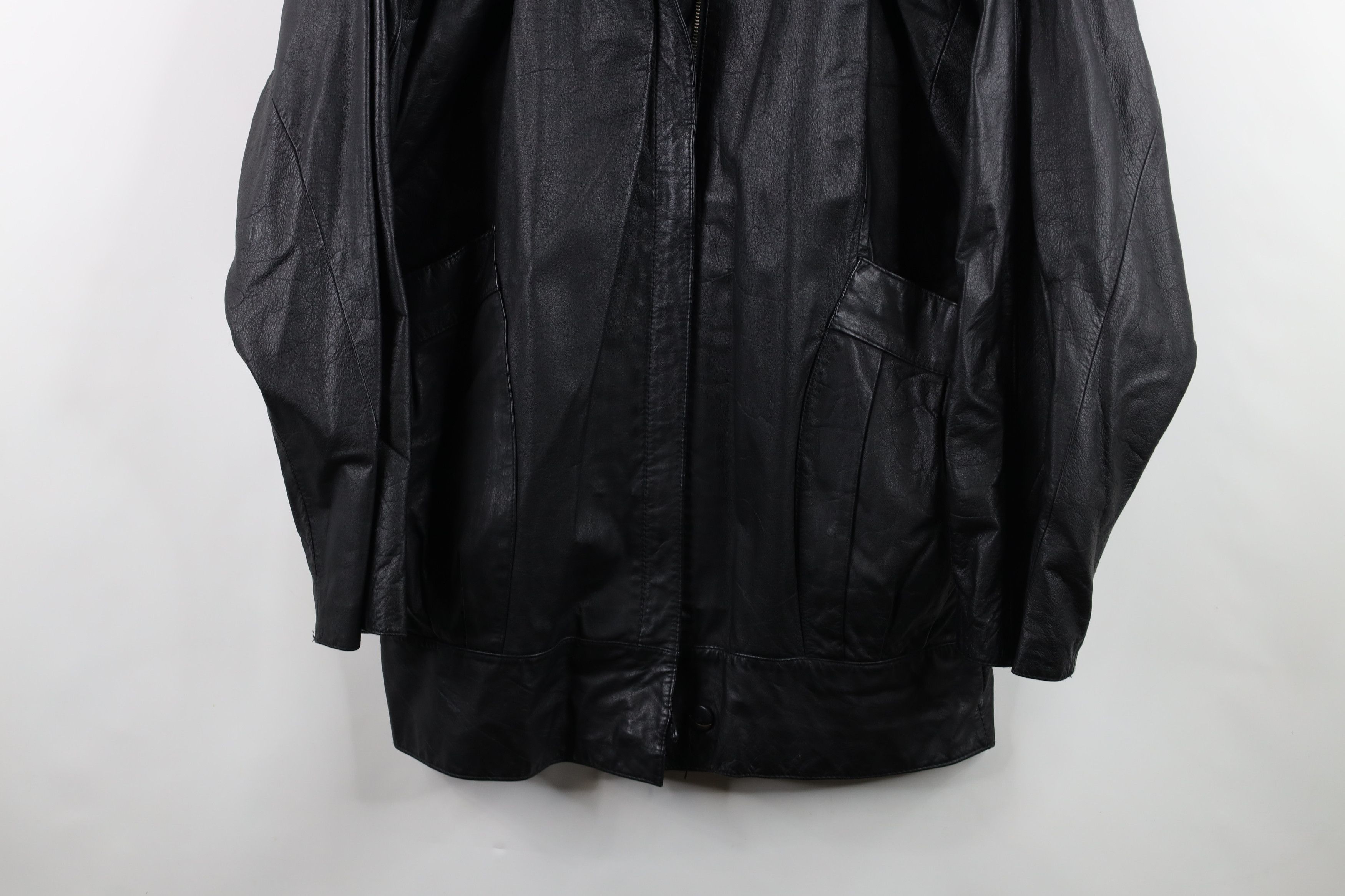 Vintage Vintage 90s Streetwear Pelle Leather Full Zip Jacket Size XXL / US 16-18 / IT 52-54 - 3 Thumbnail