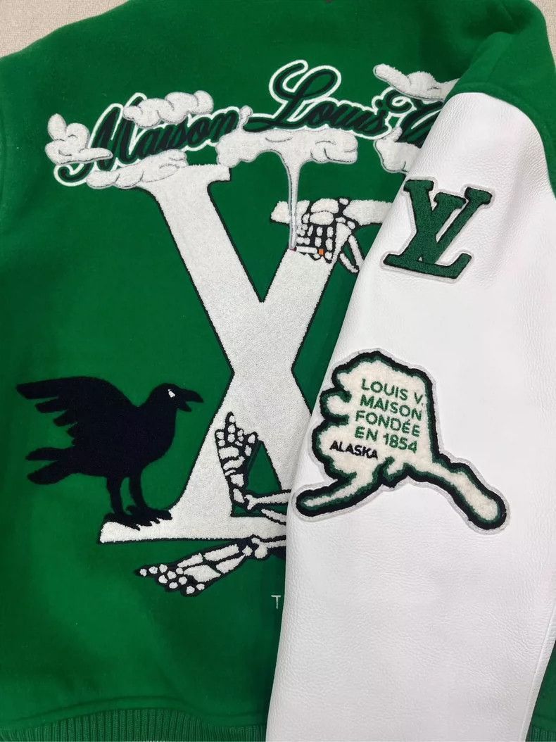 Louis Vuitton Louis Vuitton Green Varsity Jacket-2506 Size US L / EU 52-54 / 3 - 5 Thumbnail