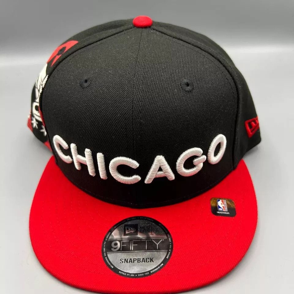 New Era Chicago Bulls Hat Men 9Fifty New Era NBA Snap Back Cap New Size ONE SIZE - 2 Thumbnail