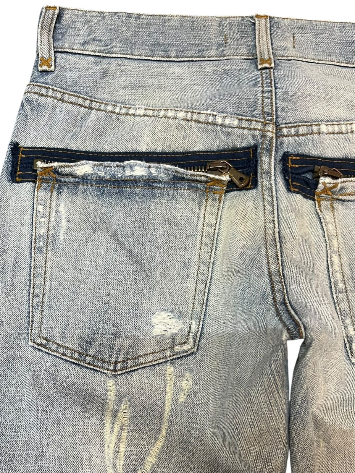 Dolce & Gabbana Vintage Dolce&Gabbana Double Zipper Ripped Distressed Denim Size US 31 - 8 Thumbnail