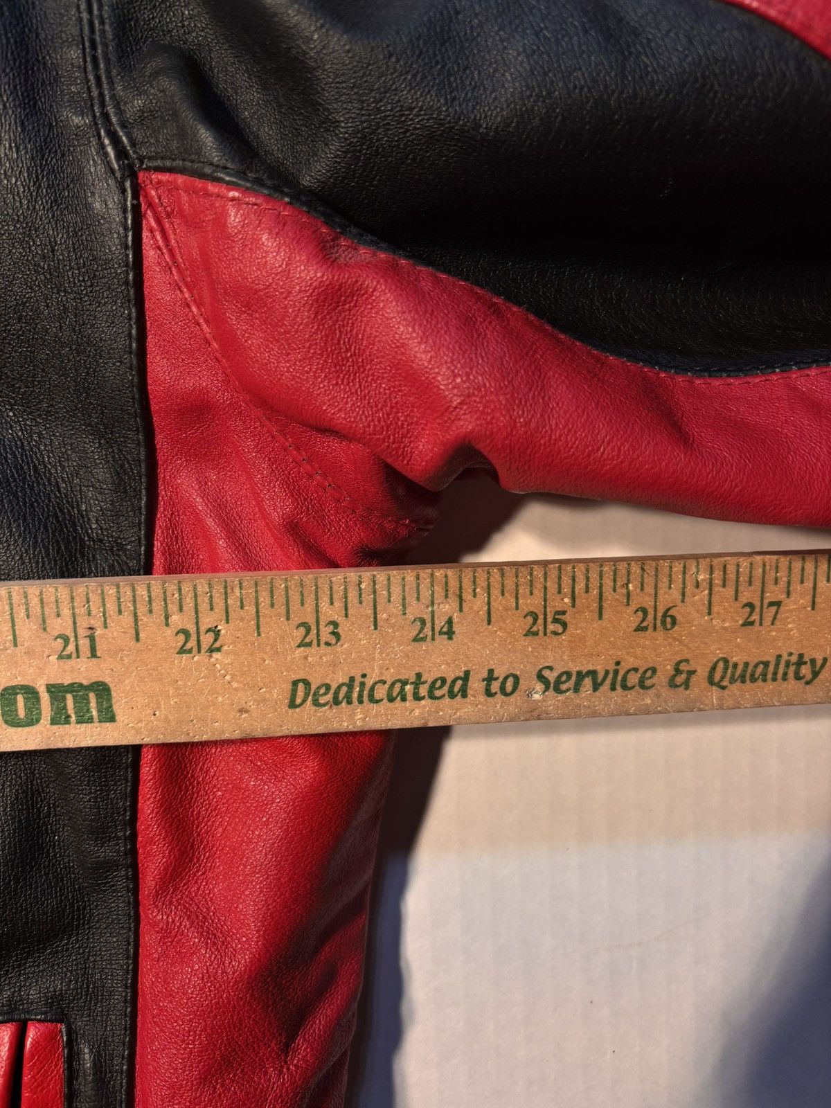 Wilsons Leather Vtg Moto Racing Stripe Cafe Faux Leather Motorcycle Jacket Size US L / EU 52-54 / 3 - 8 Thumbnail