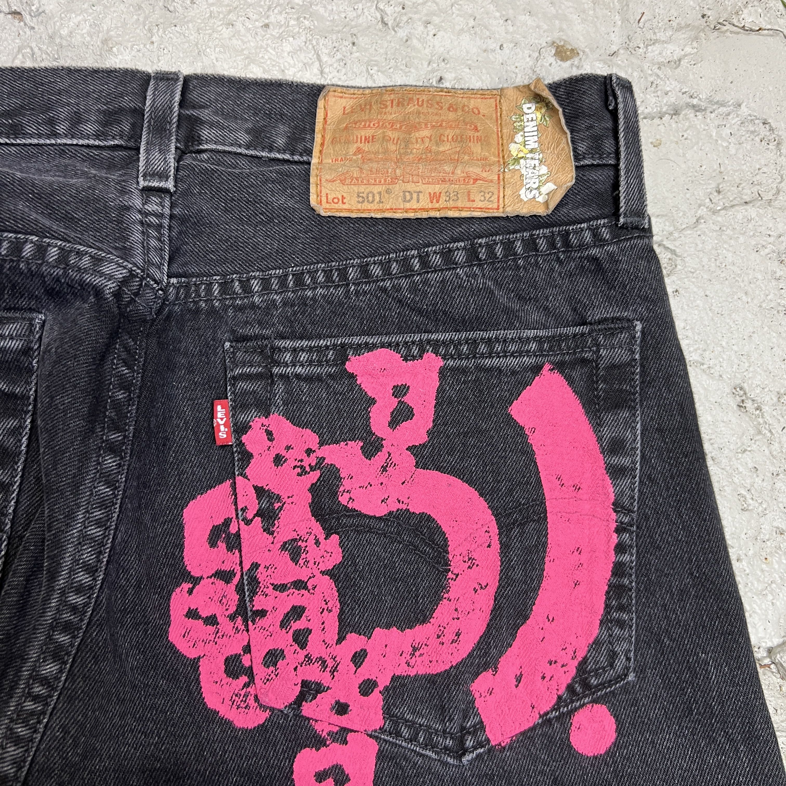 (B).Stroy × DENIM TEARS Denim Tears Bstroy Tears 501 Jean Size US 33 - 5 Thumbnail
