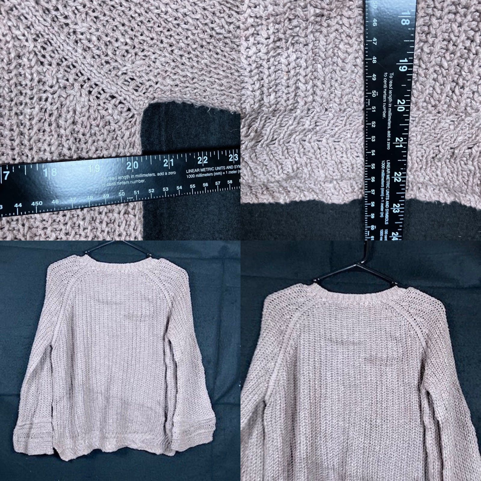 Madewell Madewell Womens Sweater Brown Crew Neck Pullover Open Knit Linen Blend XS Women Knit Pullover Crew Neck Casual Winter Fall Spring Cable-Knit Apparel Size XS / US 0-2 / IT 36-38 - 8 Thumbnail