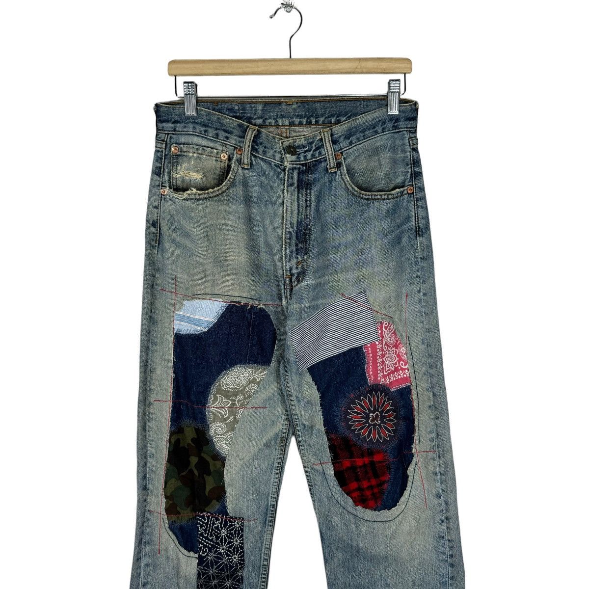 Levi's ⚡️LEVI’S 503 PATCHWORK BORO DENIM JEANS PANTS Size US 30 / EU 46 - 4 Thumbnail