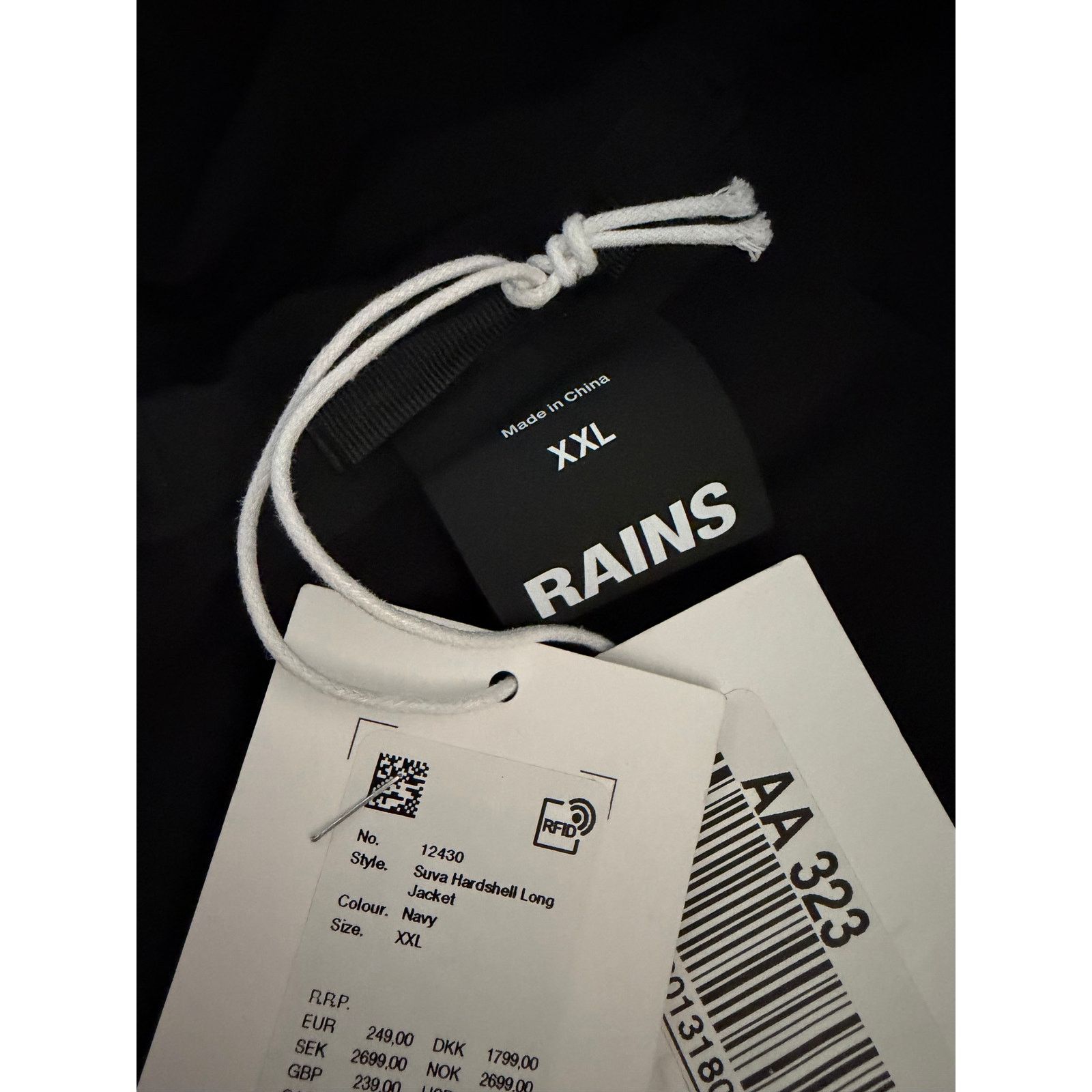 Rains New Rains Suva hardshell long jacket coat navy blue Size US L / EU 52-54 / 3 - 5 Thumbnail