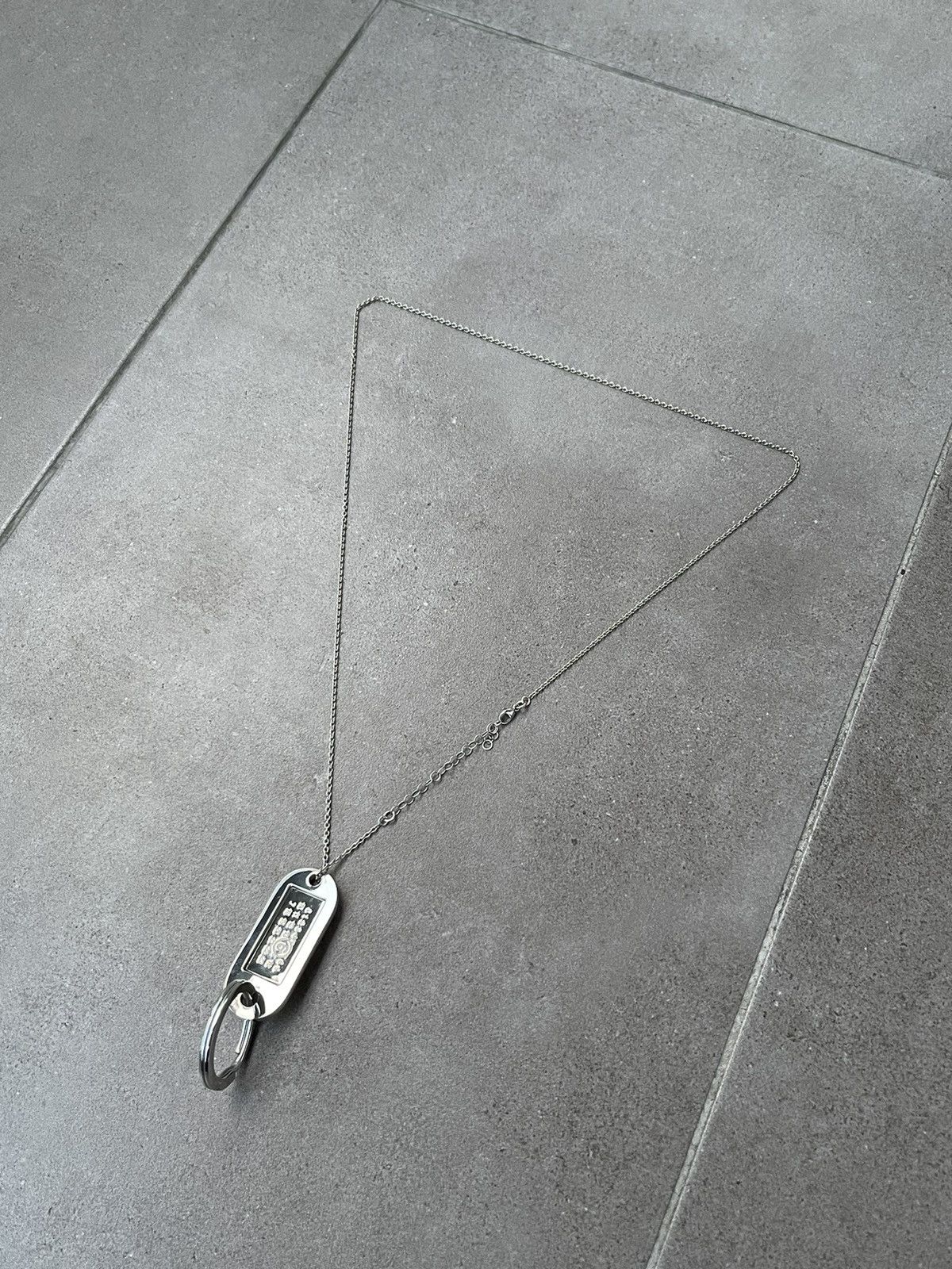 Maison Margiela !DS! FW23 Maison Margiela MM6 Logo Pendant Plaque Necklace Size ONE SIZE - 8 Thumbnail