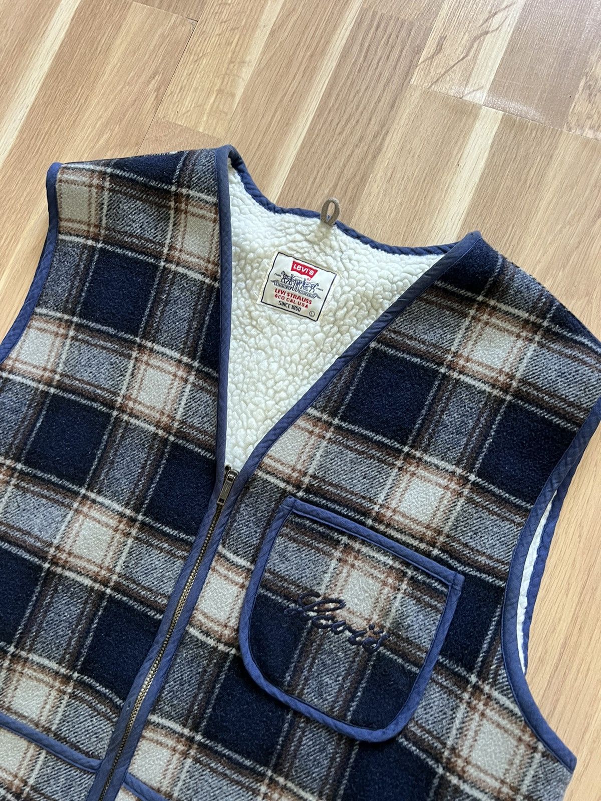 Levi's × Levi's Vintage Clothing × Vintage Vintage Levi’s archive vest 70s wool Size US L / EU 52-54 / 3 - 3 Thumbnail