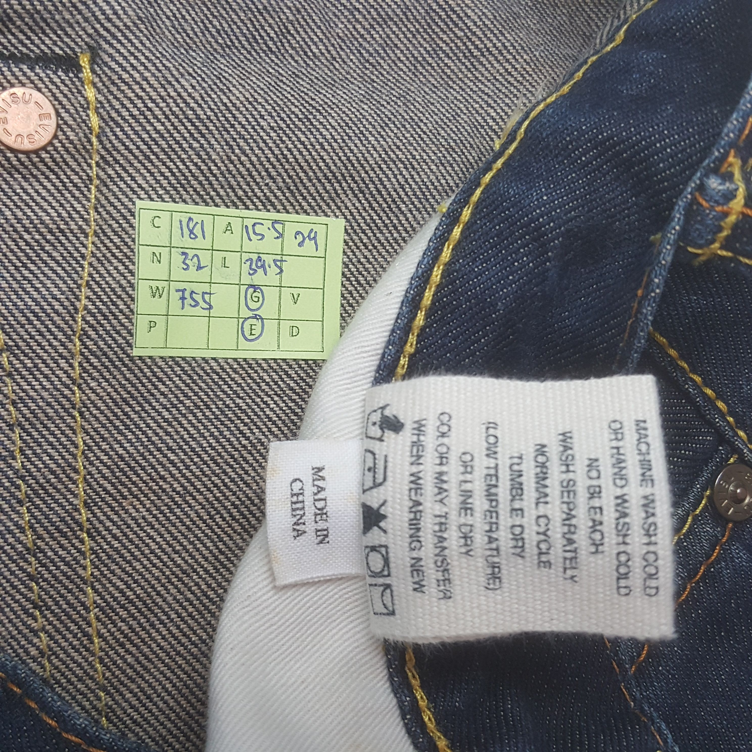 Evisu × Vintage Vintage Evisu Japanese Brand Daicock Art Denim Jeans Size US 31 - 8 Thumbnail