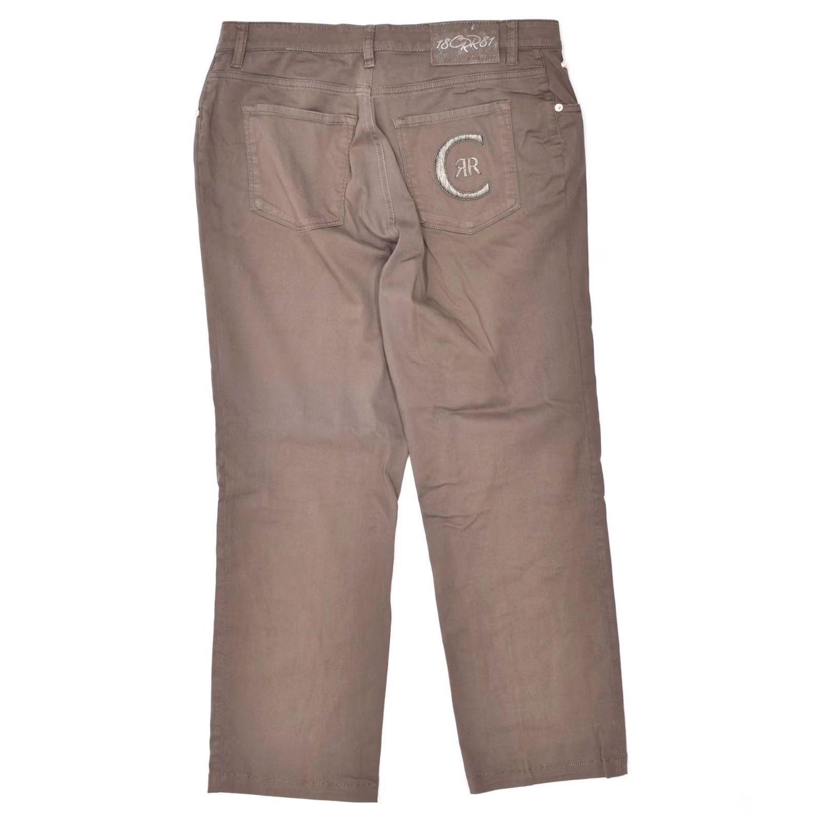 Vintage VINTAGE Cerruti Brown Paprika Crop Casual Trousers W32 L25 Cotton No Pattern Zip Regular Women GJ10 Size 24" / US 00 / IT 34 - 2 Thumbnail