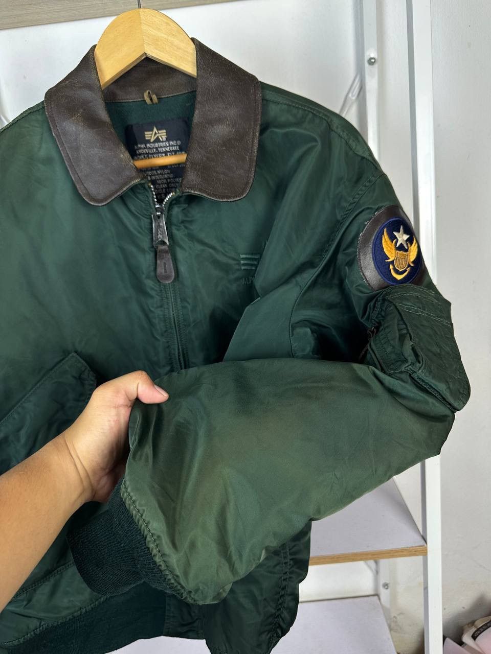 Alpha Industries × Vintage Vintage Alpha Industries CWU-45P Bomber Jacket (Pit 25.5) Size US L / EU 52-54 / 3 - 7 Thumbnail