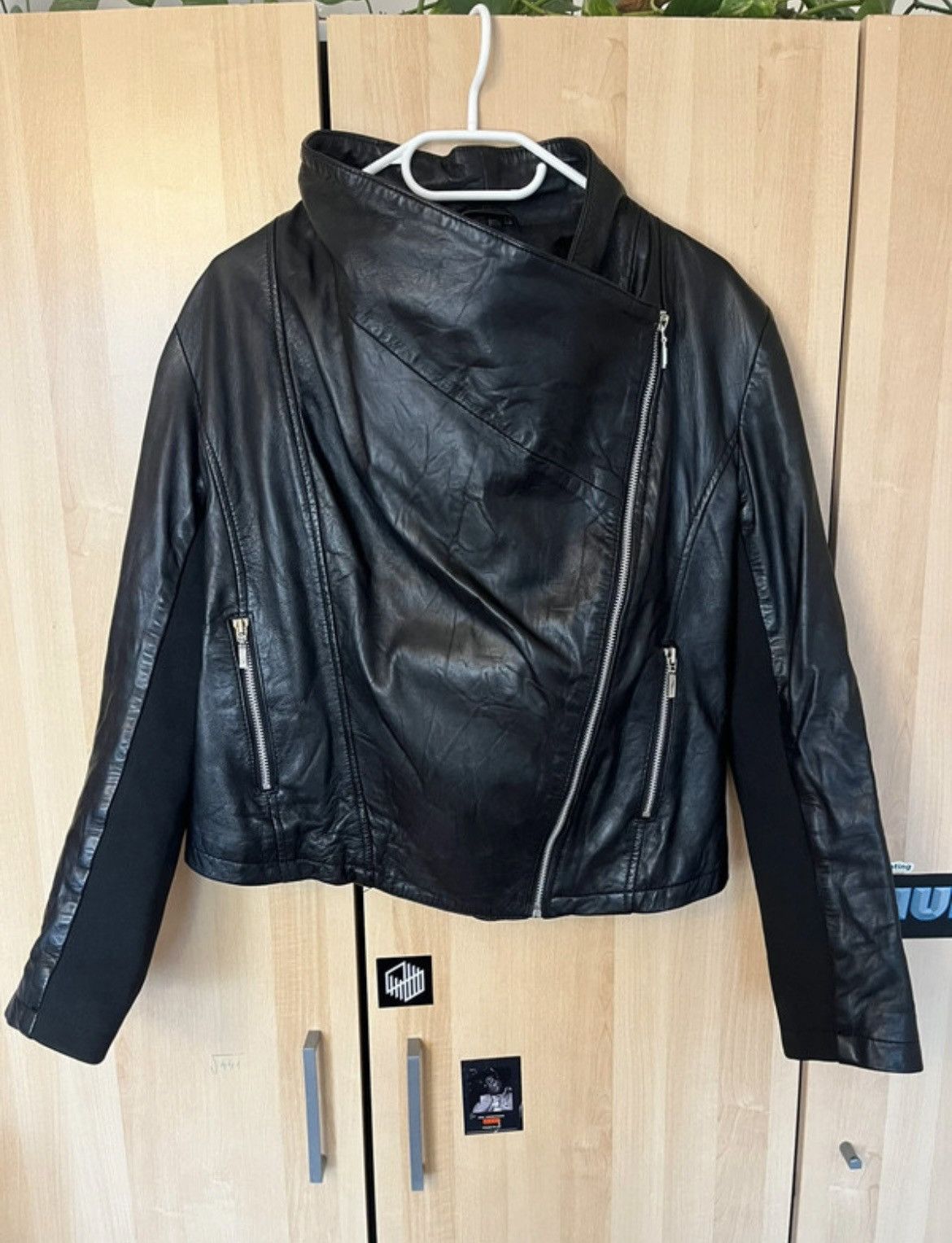 Other High collar leather jacket Size L / US 10 / IT 46 - 1 Thumbnail