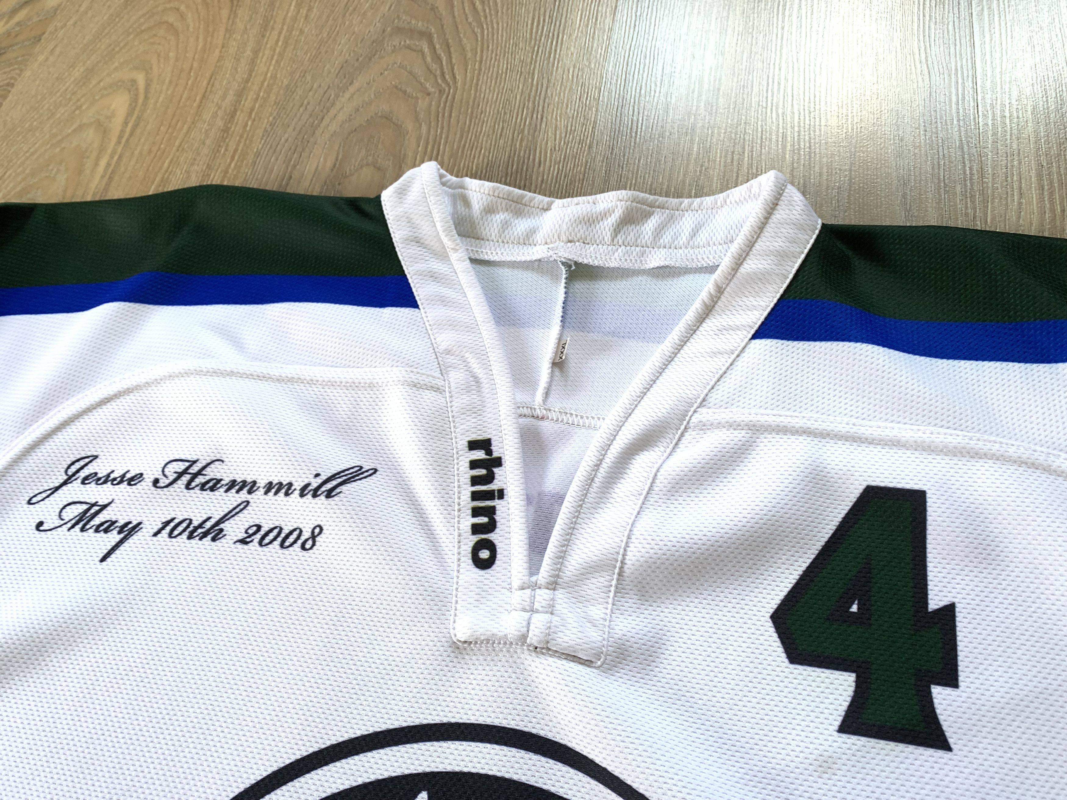 NHL × Vintage Vintage Rhino Sports Jesse Hammill #4 Hockey Jersey Size US XXL / EU 58 / 5 - 4 Thumbnail