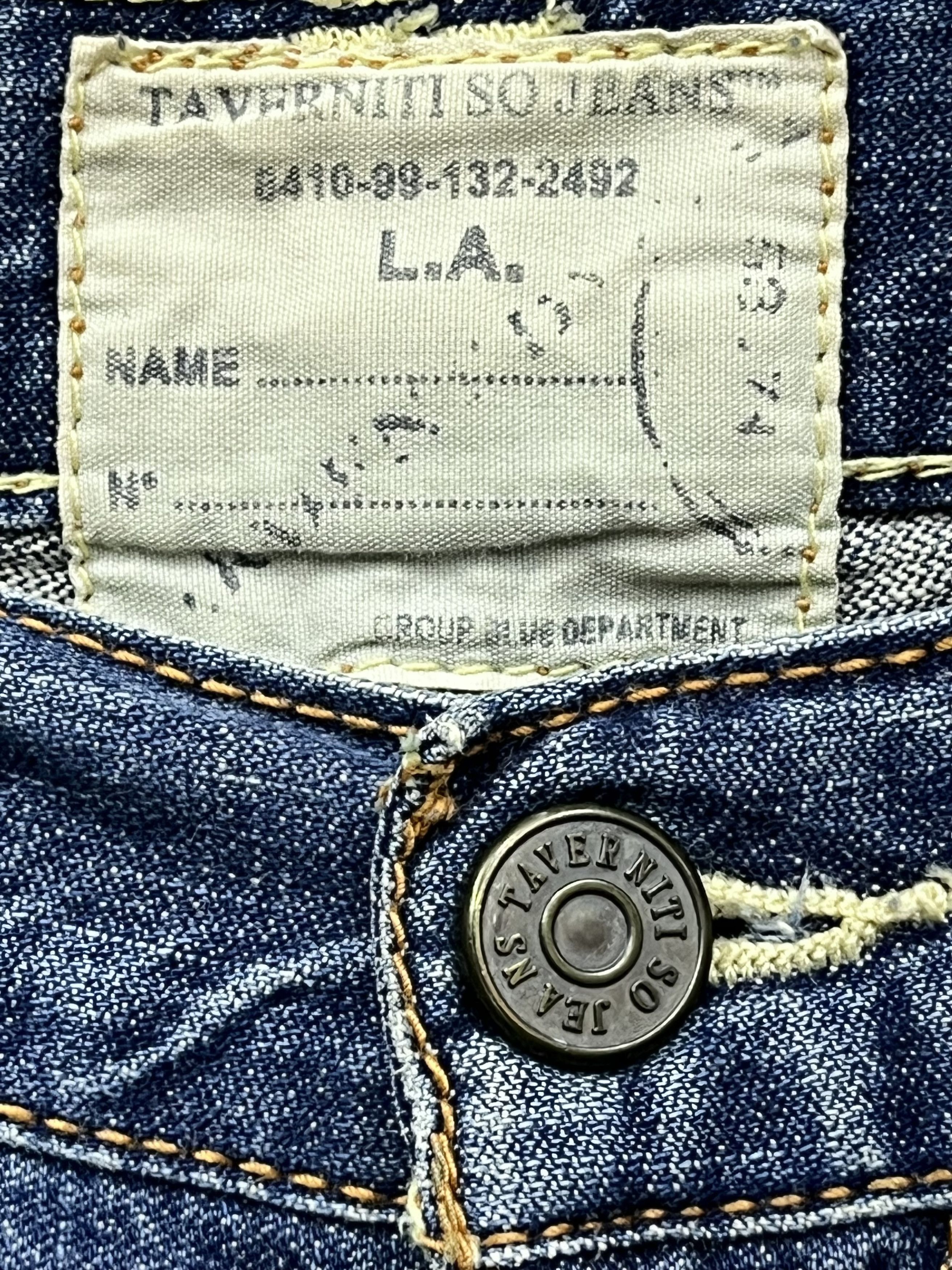 Taverniti 💥SICK🔥Vtg TAVERNITI Designer Multipocket Distressed FLARE Size US 31 - 11 Thumbnail