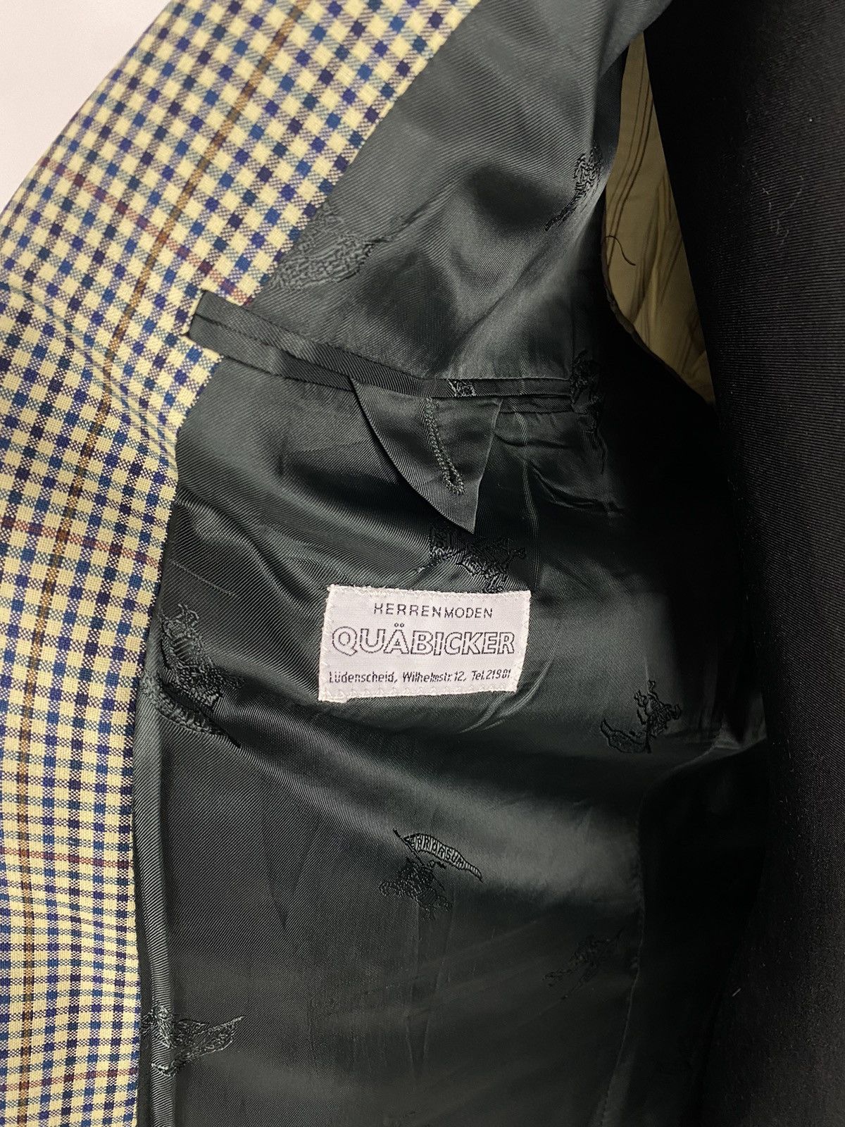 Burberry 1990’s Vintage Burberrys Check Wool Blazer Jacket Size 52S - 13 Thumbnail