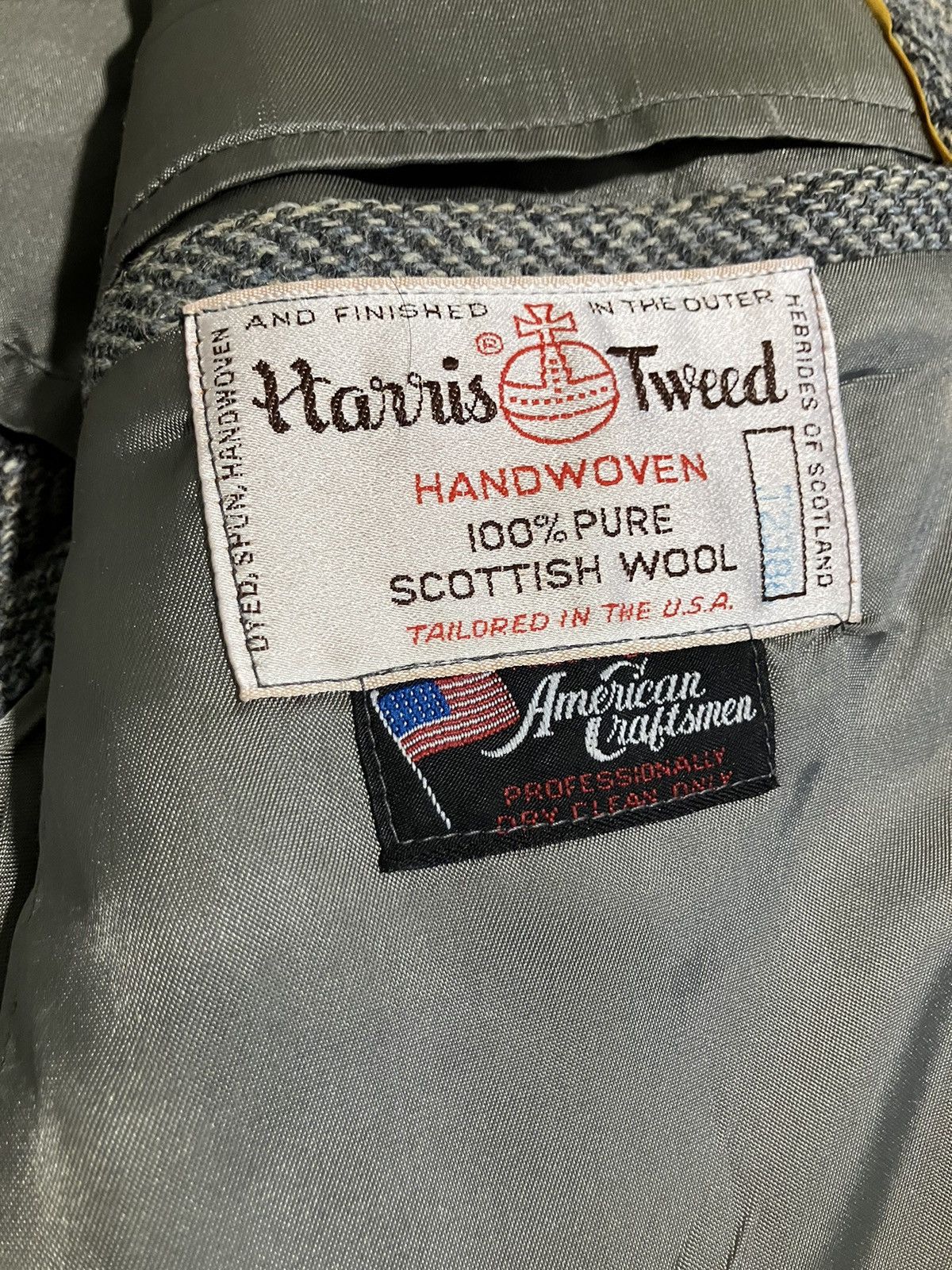 Harris Tweed Harris Tweed Scottish Cotton Hand Woven Blazer Size 42S - 6 Thumbnail