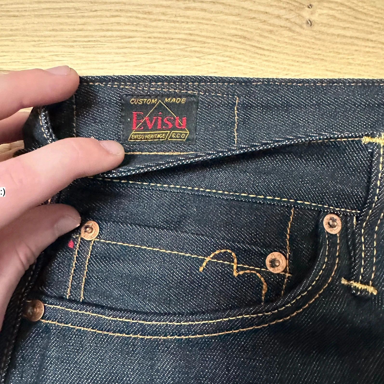 Evisu Jeans Baggy Evisu Daicock Embroidery Red Lot 2008 Size US 32 / EU 48 - 5 Thumbnail