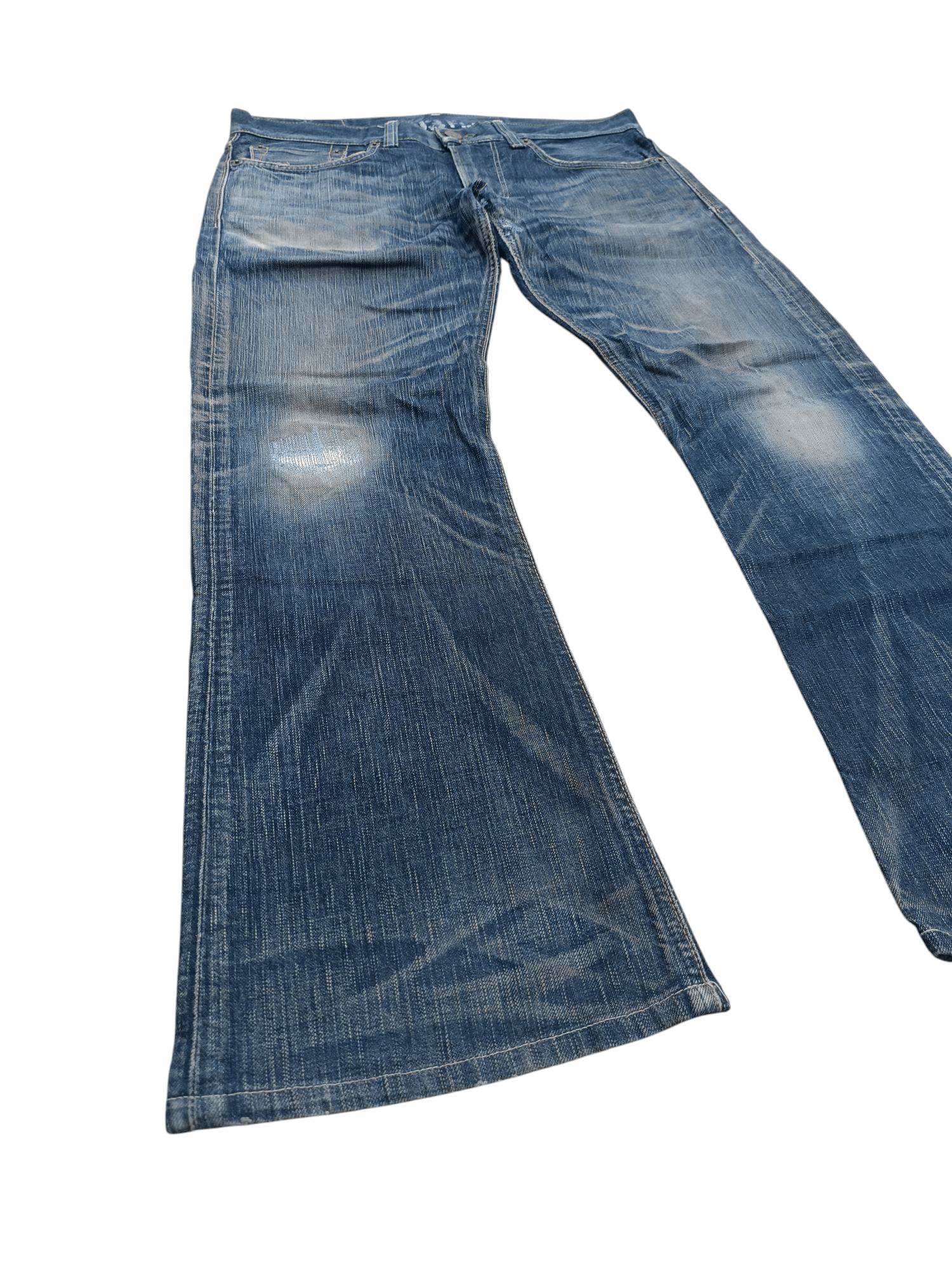 Edwin × Japanese Brand Edwin 503 Flare Jeans Distressed Jeans E248 Size US 35 - 1 Thumbnail