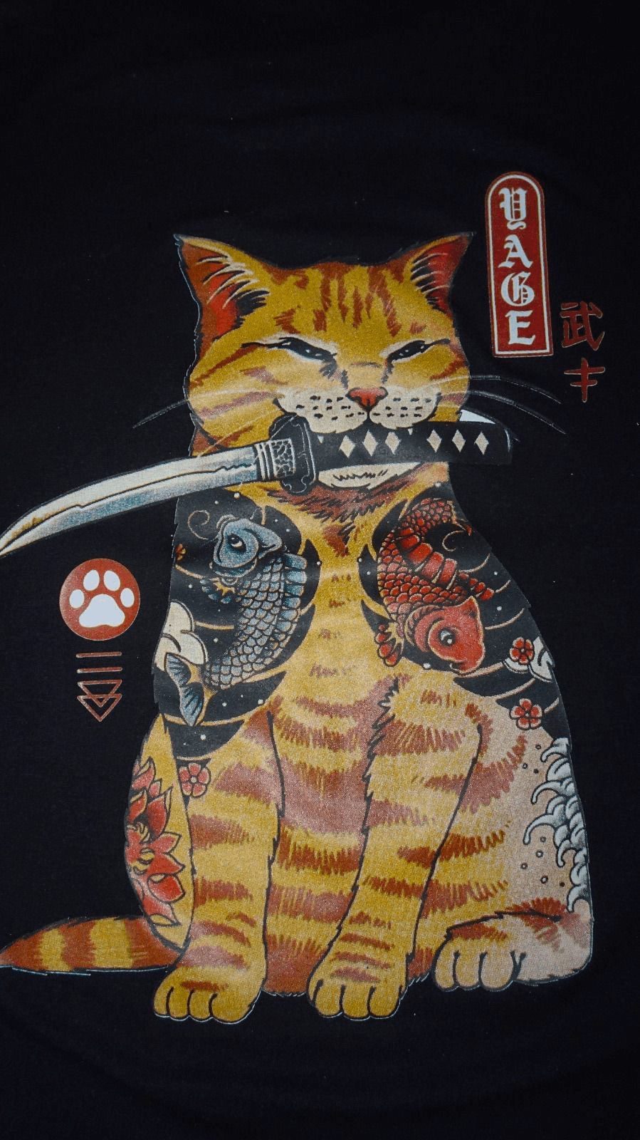 Vintage Yage Samurai Cat Tee Size US L / EU 52-54 / 3 - 3 Thumbnail