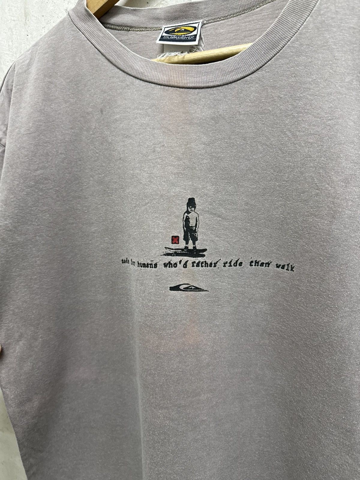Quiksilver GRAIL! Distressed Vintage 90s Quiksilver Faded Tees Size US L / EU 52-54 / 3 - 6 Thumbnail