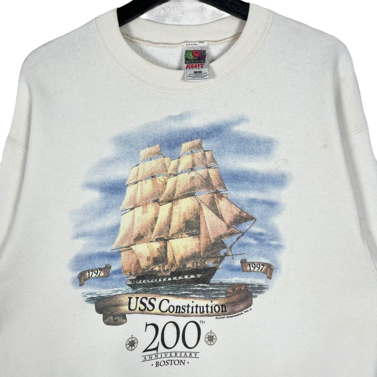 Vintage Vintage Sweatshirt USS Constitution Boston 200 Anniversary Size US L / EU 52-54 / 3 - 3 Thumbnail